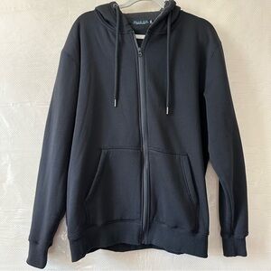 Blue Ice Black Zip-Up Hoodie Size 2X
